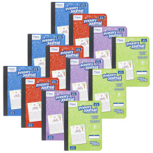 Mead Primary Journal Half Page styrede karakterer K-2 7-1/2 """" X 9-3/4 """" 100 Sheets 12 Pack (610052-ECM)
