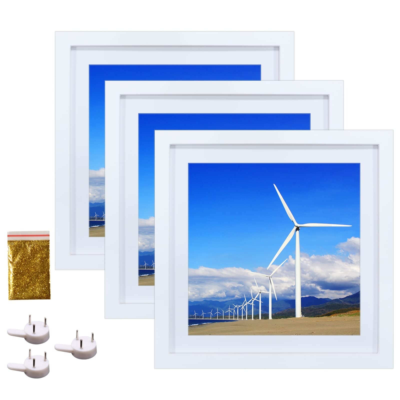 Kattepote Petit cadre photo de 10 x 15 cm, avec passe-partout pour s'adapter aux