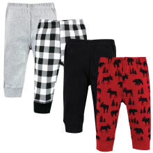 Hudson Baby Unisex bavlnen nohavice a leg ny pre b b tk s cerven m los m medved kom 9-12 mesiacov