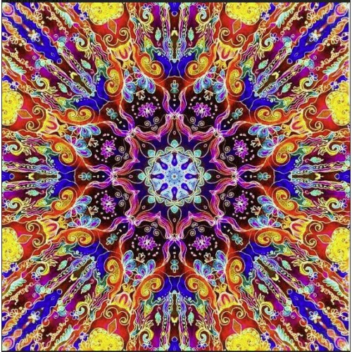 Zeekio Mougee Classic Flow Star-28 Diameter-Durable and Vibrant Patterns (Kaleidoscope) 1