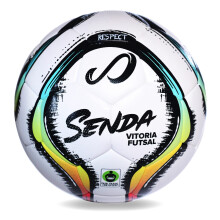 SENDA Vitoria Premium Match Futsal Ball, Fair Trade Certified, Κόκκινο/Ανοιχτό Μπλε, Μέγεθος 4 (Ηλικίες 13+)