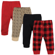 Hudson Baby Unisex bavlnen nohavicky a leg ny pre b b tk so zlat m kockovan m vzorom, 6-9 mesiacov