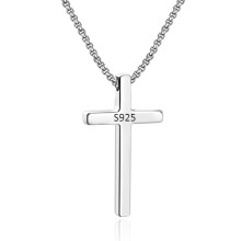 Collier croix en argent sterling 925 M MOOHAM pour homme