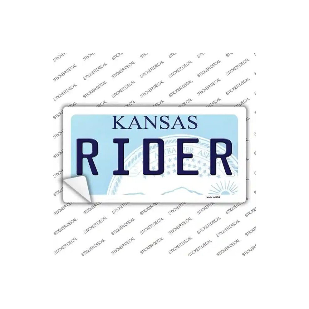 Smart Blonde Lp-6639S-S Rider Kansas Novelty Sticker Decal - Small 792636323690