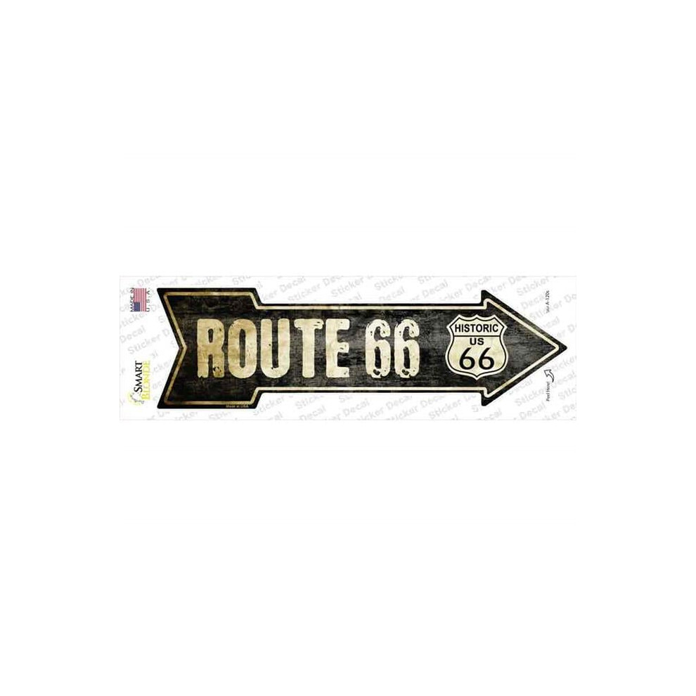 Smart Blonde A-120S-M Vintage Route 66 Novelty Arrow Sticker Decal - Medium 792636338113