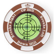 SlopeMaster ProGreen Reader - Golf Hat Clip Ball Marker nagy pontossg zld olvasst segto golftartozkok frfiaknak, nok (barna)