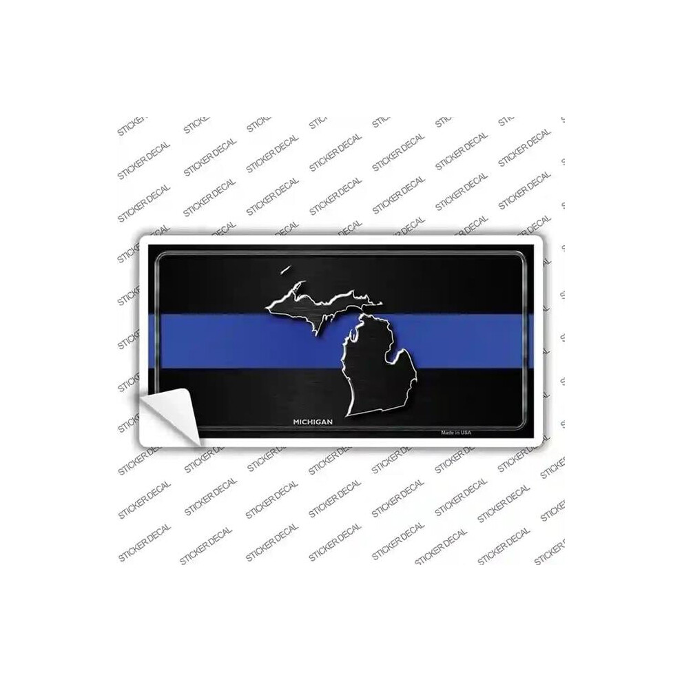 Smart Blonde Lp-8904S-Xl Michigan Thin Line Novelty Sticker Decal - Extra Large Blue 792636324277