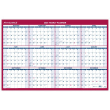 IN EEN OOGOPSLAG 2024 Wandkalender Maandplanner 24"" x 36"""" Extra groot papier omkeerbaar verticaal/horizontaal (PM2122824)