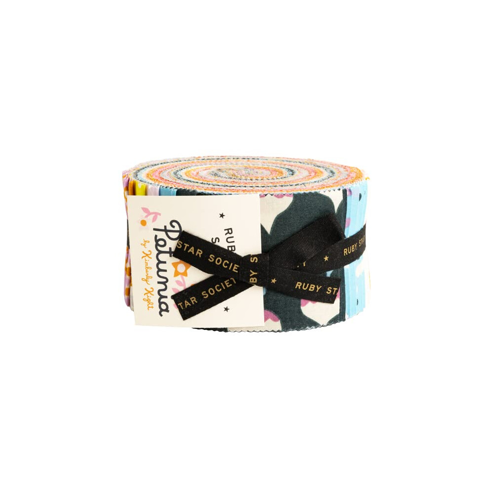 Petunia Jelly Roll (40 Pieces) by Kimberly Kight for Ruby Star Society + Moda 2.5 x 44 inches (6.35 cm x 111.76 cm) Fabric Strips