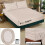 RUVANTI 100% Cotton Sheets - Crispy Cooling Percale Sheets for Split King Size Bed, Breathable & Durable Split King Sheet Set for adjustable bed, 16 I 5