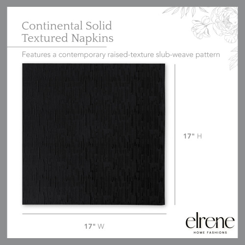 ERRENE FASHIONS HOME HOMES CONTINENTAL SOLID SOLID TEXTURAT APEI ?I RESISTAN?I SETA DE 4 NEGRU 2