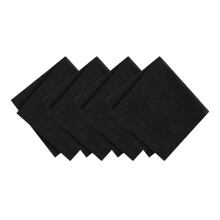Elrene Home Fashions Guardanapos Texturizados Resistente à Água e Manchas, Conjunto de 4, Preto