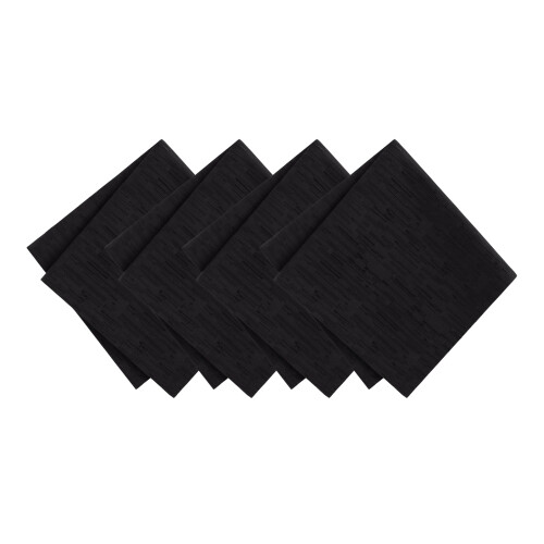 ERRENE FASHIONS HOME HOMES CONTINENTAL SOLID SOLID TEXTURAT APEI ?I RESISTAN?I SETA DE 4 NEGRU