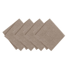 Elrene Home Fashions Guardanapos de Tecido Resistente à Água e Manchas, Conjunto de 4, 17"x17", Taupe