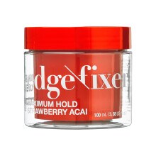 KISS Colors & Care Maximum Hold Edge Fixer - Fettfri Biotin B7 Gel, 24-timmars håll, Doft av jordgubbe och acai, 3,38 fl oz