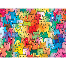RoseArt - Rose - Leuke kleurrijke katten - Legpuzzel van 1000 stukjes voor volwassenen