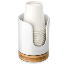 Viosuniu Ceramic Bathroom Cups Dispenser - 3 oz Disposable Paper & Plastic Bathroom Cups Holder - Mouthwash Cups Dispenser for Bathroom Guest Toiletr