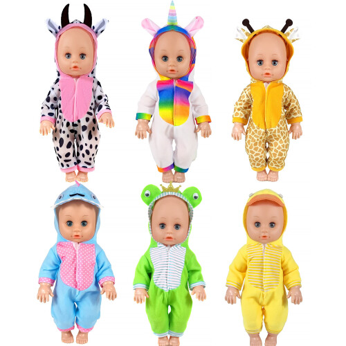 Roupas de boneca Roupas de boneca de 12 polegadas [6 conjuntos de estilo de animal] Para bonecas de 10 polegadas / bonecas beb    de 11 polegadas / 1