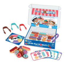 Learning Resources Grab That Donut! 39 Pieces Ages 3+ Fine Motor Game Toddler Learning Toys Toddler Toys Educational Games for Kids Preschool Gam