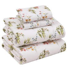 RUVANTI 100% Cotton Sheets - Crispy Cooling Percale Sheets for Full Size Bed Breathable & Durable Full Sheet Set 16 Inches Deep Pocket Bed Sheets F