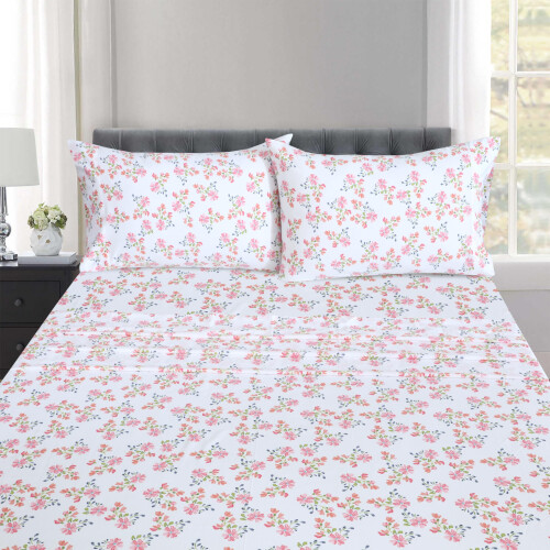 RUVANTI 100% Cotton Sheets - Crispy Cooling Percale Sheets for Split King Size Bed  Breathable & Durable Split King Sheet Set  16 Inches Deep Pocket B 2