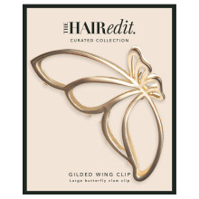 The Hair Edit Vergoldeter Flgelclip  Extra groer Schmetterlingskrallenclip aus weichem, goldfarbenem Metall