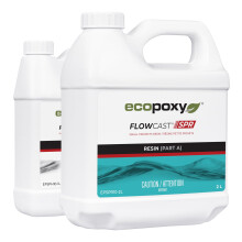 Kit di resina epossidica EcoPoxy FlowCast SPR - 101 fl oz / 3 l: resina epossidica a base biologica, resistente ai raggi UV e all'ingiallimento |