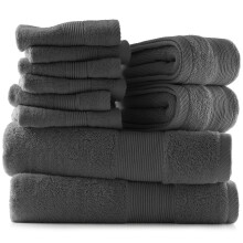 Hearth & Harbor Bath Towels for Bathroom - 100% Ring Spun Cotton Luxury Bathroom Towels - Soft & Highly Absorbent Bath Towels Set 10 Piece Set (2 Bat