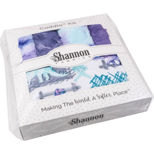 Shannon Fabrics Minky Κουβερτα Κιτ Bellflower Cuddle 1