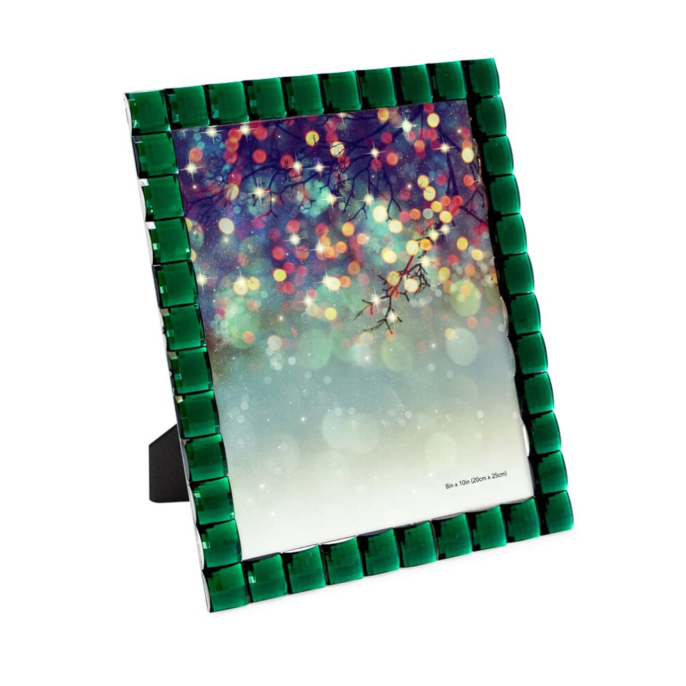 Cadre Photo D Coratif Scintillant Isaac Jacobs, Pr Sentoir Photo Et D Coration D'int Rieur (8 X 10 Vert Meraude)-image