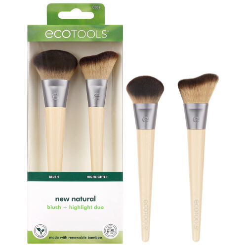 EcoTools Duo de pincéis BLUSH + HIGHLIGHT 1 u 1