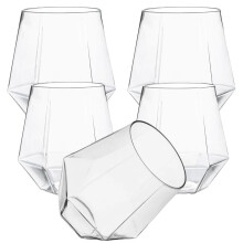 40 copos de vinho plásticos sem pé Diamond, elegantes e descartáveis, para festas