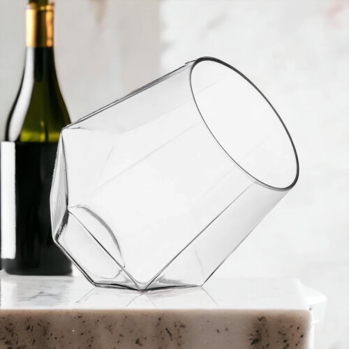 40 copos de vinho plásticos sem pé Diamond, elegantes e descartáveis, para festas 2