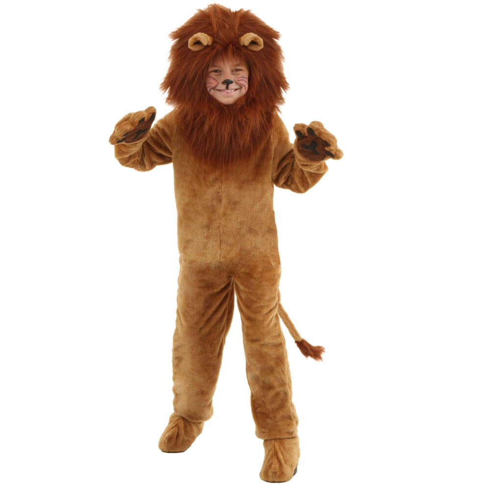 Photos - Fancy Dress Kids Deluxe Lion Costume Wild King of the Jungle Cat Safari Roar Mane Outfit for Dress-Up 2XL FUN1205CH