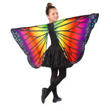 Seasons Kids Butterfly Cape Wings One Size Rainbow W10351