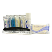 WNL Products 1400T Kit de viagem para cuidados pessoais em bolsa clara Tamanho da viagem TSA TSA Compliant Essentials Premium Hygiene e Supplies