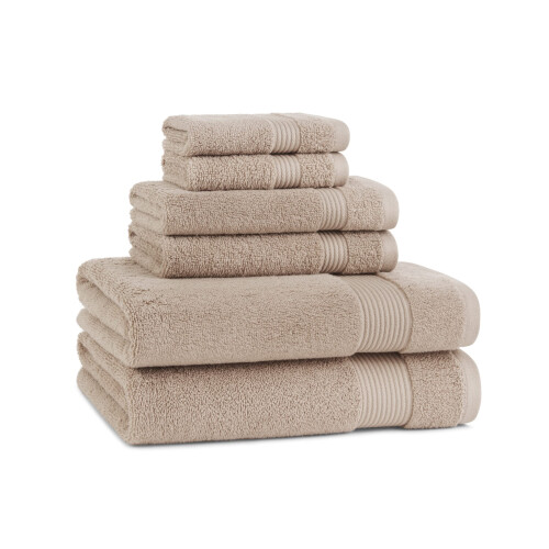 Conjunto de Toalhas de Banho Arkwright com 6 - Super Macias 100% Algodão, 600 GSM Secagem Rápida e Absorção