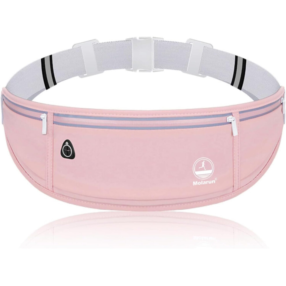 Running Belt Fanny Packs for Women  Slim Belt Bag Jogging Pocket Belt Money Belt Phone Holder Waist Pack for Running Hiking Traveling - Pink-image-OPC-PGBT8FC-NEW