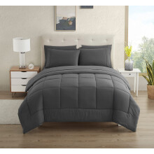 Dorm Room Essentials College-Bettwsche-Set, 5-teilig, Twin XL-Gre, Bett in einer Tasche fr Studenten, Jungen und Mdchen, Twin XL, Grau