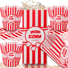 Papierov    vreck    na popcorn Poppy's - 40 ks, 1 oz, zlavnen    vreck   , pr   slu   enstvo k strojom na popcorn, pre bary, filmov    vecery a zlavy
