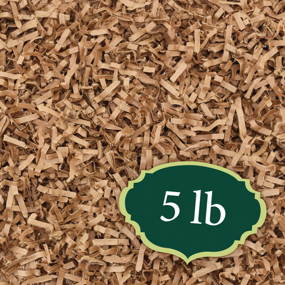 Arcadia Garden Products Confetti Cut Kraft Paper Shred Filler  Recyclable Packing for Packaging  Shipping  Moving  Cushioning  Gift Baskets  Gift Wrap