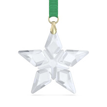 Swarovski Anual Edicin 2023 Little Star Ornament con cinta verde y acentos terminados con tono dorado parte de la coleccin de edicin anual de Swar