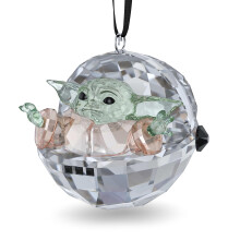 Adorno colgante de Grogu de The Mandalorian de Swarovski Star Wars con cristales multicolores. Parte de la colecci   n Swarovski Star Wars.