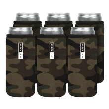 Sok It Can Sok 6-pack hoes voor bier en frisdrank ge?oleerde neopreen hoes (groene camo 12oz slim can-hoes - 6-pack)