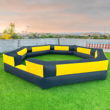 WARSUN 15FT Gaga Ball Pit Opblaasbaar met Krachtige Blazer, Draagbaar Gagaball Court voor School en Familie Activiteiten