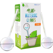 Petite feuille verte LGL PLANTES Arrosage des globes - 2 pieces Arc-en-ciel clair. Inserts decoratifs de jardinieres d'arrosage auto. Verre durab