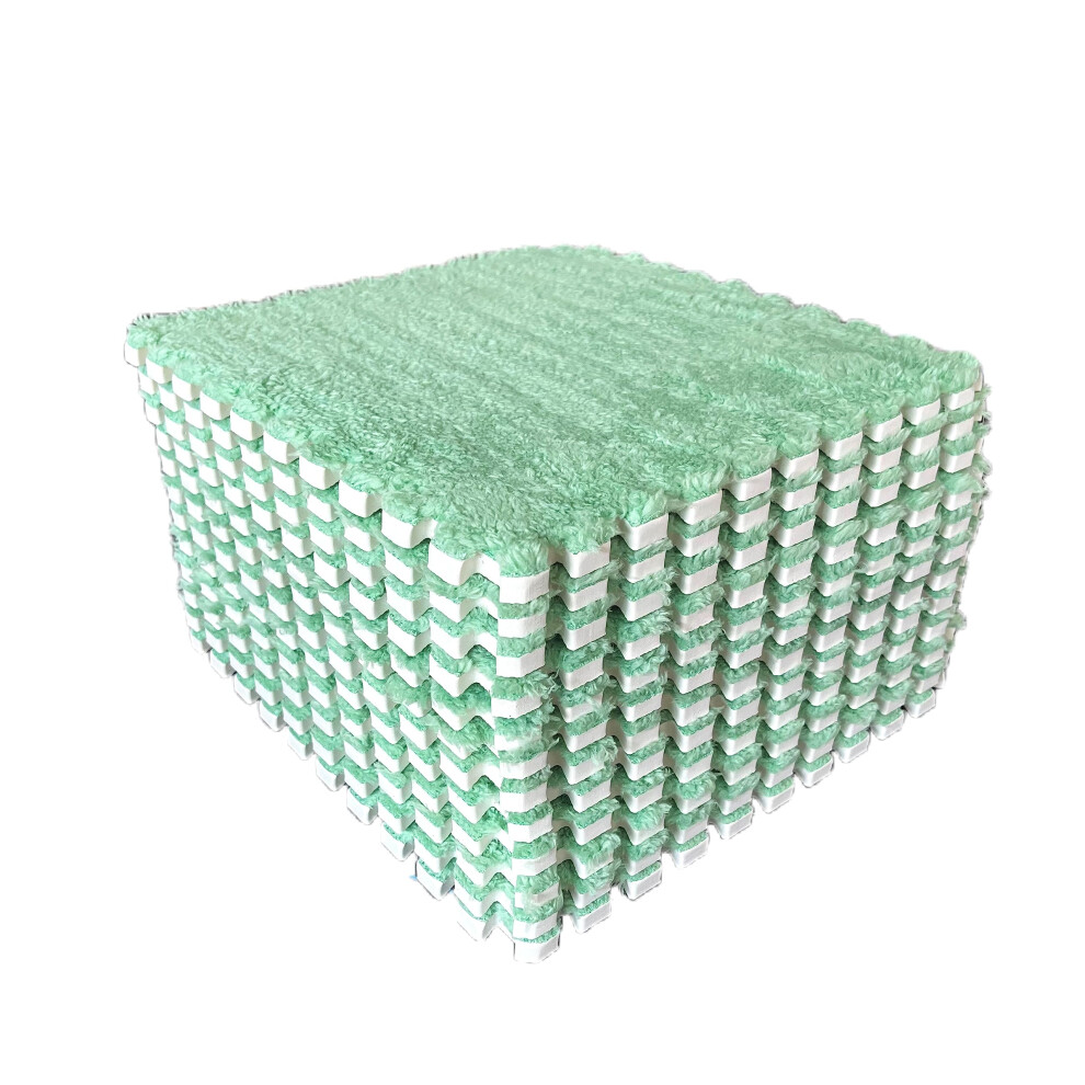 12Pcs Interlocking Carpet Shaggy Soft Eva Foam Mats Fluffy Rugs Protective Floor Tiles Exercise Play Mats For Children Kids Room Home Easycustomerlee