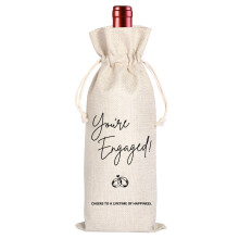 Maydvdv Engagement Sac a vin | Cadeau de fianailles | Sac a vin de fianailles personnalises | Cadeau d'engagement pour les couples | Sac de vin