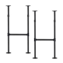 Mdjwjj Industrial Pipe Counter Bar Højde Tabel Ben Metal Bord Ben Iron Base Ben Sofaborde Borde Nightbord 2pcs 38 """" H? 14 """" W (sort)
