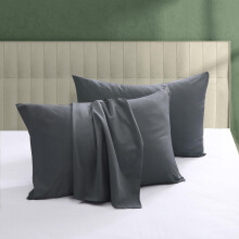 100% Egyptian Cotton Pillow Protectors Set of 2 600 Thread Count King Size Bed Pillow Cases with Zipper Sateen Weave Cooling Pillow Cases Quiet and